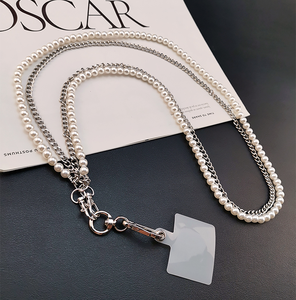 Universal Phone Case Strap Lanyard Holder mit abnehmbarem Patch-Karten einsatz Verstellbare lange hängende Seil-Telefon kette - Product Image 1