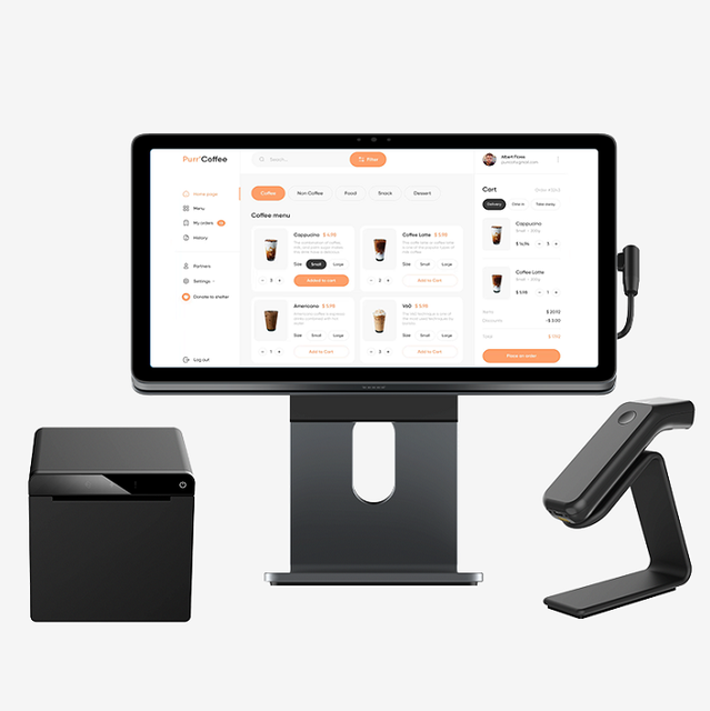 12 Inch Mobile Android SDK Enabled POS Point Sales Tablet Cash Register All One Touch Screen Terminal Wall Mount Restaurant