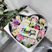 Cartes de remerciement holographiques personnalisées - Autocollants décoratifs BOPP irisés arc-en-ciel pour boîtes cadeaux, mariages, pâtisseries et scellage de fêtes