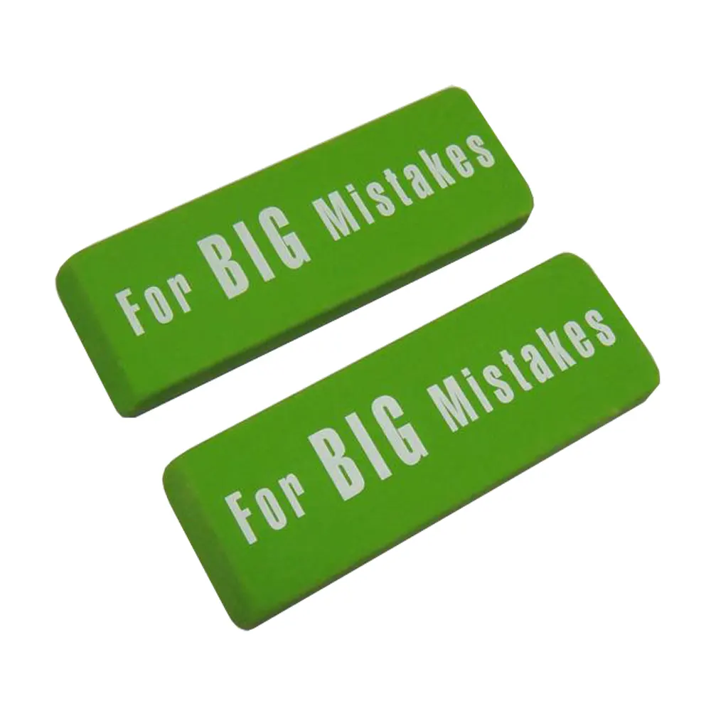 School Promo Gift Custom Logo Printed Big Mistake Jumbo Giant Rubber Pencil Eraser For Kids