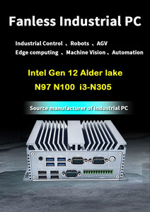 Customized Industrial Computer Fanless <b>M.2</b> 2280mm and NVME PCIe <b>SSD</b> N100 Nuc Mini Pc - Product Image 1