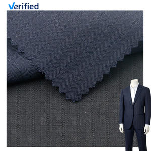 Vintage <span class=keywords><strong>Herringbone</strong></span> Anti-kreuk 30W 66P 4LY Worsted Merino Wol Kostuumstof voor Herenkostuums - Product Image 1