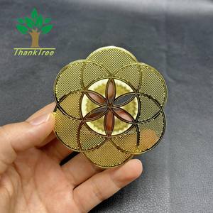 تصميم الأزياء قطع من مكعب ميتاترون معدني بذور الحياة يانترا الطاقة بطاقات مع تصنيع بالجملة - Product Image 3