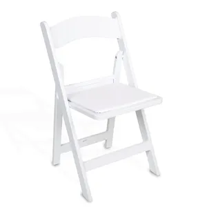 Wholesale Top Quality Wholesale Wedding Folding Chair Plastic Wimbledon Garden Chairs White Resin Foldable Chairs For Events