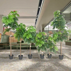 高品質な人工ヤシの木の鉢植え、シミュレーショングリーンヤシの葉、ホテル、自宅、オフィス、結婚式の装飾 - Product Image 5
