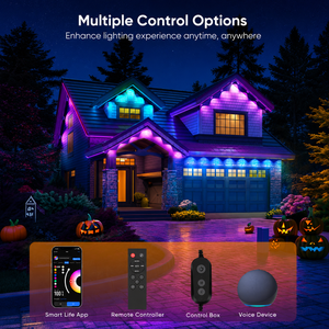 Luces Permanentes para Exteriores DC36V de 30m con 72 Lámparas RGBCW, Resistentes al Agua IP67, para Decoración de Navidad y Halloween - Product Image 4
