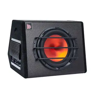 10 ''hình thang loa siêu trầm hoạt động dưới ghế hoạt động Powered Bass loa xe âm thanh tinh khiết Bass duy nhất khuếch đại vật liệu da