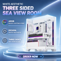 Boîtier ATX Full Tower Thermalright A30 ARGB Blanc avec fenêtre panoramique en acrylique sur trois côtés pour PC de jeu (refroidissement inclus, sans accessoires)