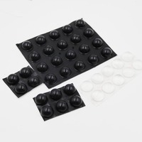 Pads de protection pour table en verre ultra-adhérents et antidérapants – Patins ronds en silicone souple transparent auto-adhésifs moulés