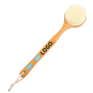 Brosse <span class=keywords><strong>de</strong></span> bain à long manche en bois pour le dos, avec poils naturels - Product Image 1
