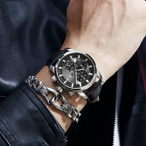 Orologio Meccanico Automatico da Uomo CALUOLA |   Multifunzione |   Cassa in acciaio inossidabile |   Cristallo di Zaffiro |   22 mm |   Analogico | - Product Image 5
