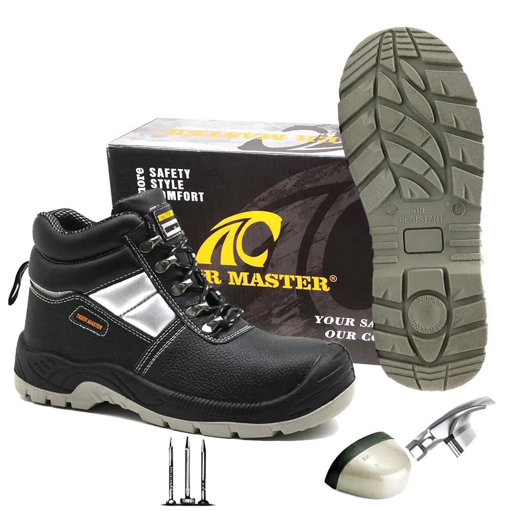 Tiger Master Safety Shoes Steel Toe Anti-Slip Work Boots