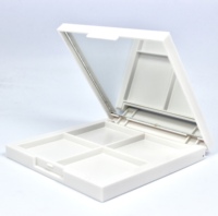 Boîte vide pour fard à paupières, étui carré pour blush et contour, conteneur de palette de cosmétiques, étui personnalisé pour palette de fard à paupières avec miroir