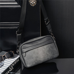 Sac à bandoulière carré personnalisé unisexe, besace tendance de bonne qualité, à fermeture éclair, nouvelle collection <span class=keywords><strong>2022</strong></span> - Product Image 3