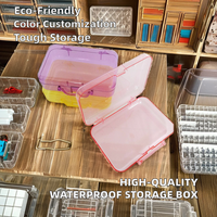 Boîte de rangement étanche usine en gros Portable Durable bijoux jouet stockage respectueux de l'environnement Transparent Rectangle