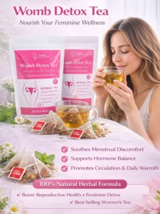 Thé pour l'utérus à base <span class=keywords><strong>de</strong></span> plantes 100% naturel et biologique, marque privée, pour la <span class=keywords><strong>fertilité</strong></span> féminine, l'équilibre hormonal et la santé utérine, thé aux feuilles <span class=keywords><strong>de</strong></span> framboisier rouge - Product Image 6