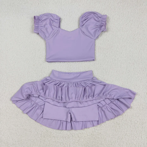 Conjuntos de Ropa Deportiva para Bebés Niñas, Camiseta de Yoga y Falda Corta - Product Image 2