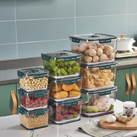 Plastieken koelkast organizer voor groenten en fruit met tijdregistratie, opbergbox voor voedsel