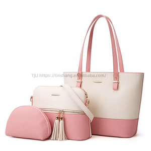 Conjunto de Bolsos Atmosféricos con Combinación de Colores, Conjunto de Tres Piezas, Bolso de Hombro, Bolso Bandolera, Bolsos de Mujer, Venta al Por Mayor de Fábrica - Product Image 3