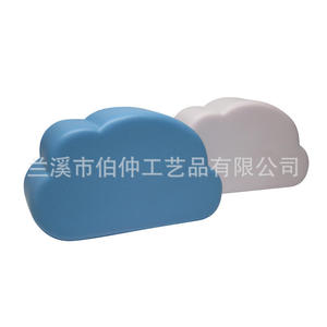 Balle à pression en plastique blanche et bleue, jouet sensoriel pour usage éducatif - Product Image 3