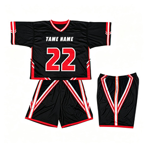 Conjunto de Uniforme de Lacrosse para Hombre TAME NAME, Jersey Blanco y Pantalones Cortos 22, Sublimado, Cuello en V, Absorbe la Humedad, Ajuste Atlético - Product Image 4