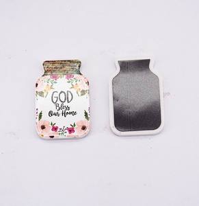 Autocollant magnétique en céramique écologique en forme de bouteille à la dérive, design végétal, souvenir de remise de diplôme, aimant de réfrigérateur, cadeau décoratif - Product Image 4