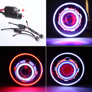 Loyo 7 "Hid Led proyector faros redondos con Halo Angel Devil Demon Eye para Jeep Wrangler JK - Product Image 3