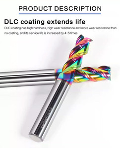 Utensili <span class=keywords><strong>CNC</strong></span> Premium e frese di precisione HRC55 ad alta velocità per la lavorazione dell'alluminio - Product Image 3