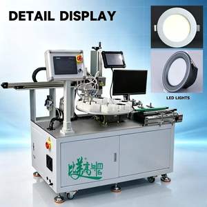 Équipement laser à fibre entièrement automatique avec bras robotique pour alimentation et déchargement, détection par caméra CCD autofocus et marquage de boîtiers de lampes LED - Product Image 5