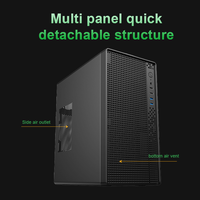 OEM Black Steel Micro ATX Computer Case Compact Tower Design With 290mm GPU Support and Rear Fan Cooling