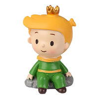 AHMH Vente en gros Micro le Petit Prince Rose Fox Figurines miniatures en résine Décoration Statues Décoration de gâteau d'anniversaire