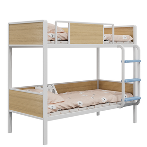 Lit superposé d'appartement <span class=keywords><strong>Myidea</strong></span> personnalisé avec tuyaux épaissis, lit pour enfants d'école, lit à cadre en fer à double couche - Product Image 2