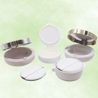 Kotak Bedak Kosmetik Kosong Portabel Plastik Daur Ulang Unik dengan Laminasi Matt & Pencetakan Varnish