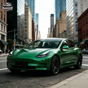 Vinilo para Envoltura de Autos NIKO, Vinilo PET de Alta Calidad, Película para Envoltura de Autos que Cambia de Color, Adhesivos para Carrocería PET Super Mate Rojo Chino - Product Image 1