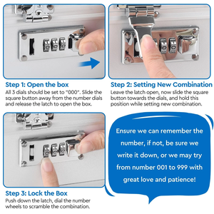 Boîte de rangement sécurisée en aluminium pour médicaments, pilulier de voyage argenté (Argent) - Product Image 5