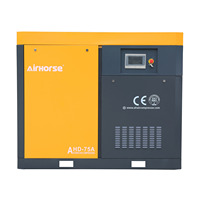 Compresseur d'air électrique à vitesse variable de pointe, 55 kW, 75 CV, 8500 l/min, moteur 300 CFM, industriel, à vis rotative, refroidi par air, silencieux, en promotion