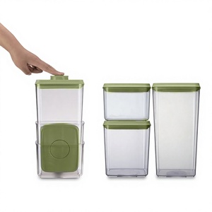Wholesale Plastic Jar Fridge Pantry Organizer Kitchen <strong>Storage</strong> <strong>Boxes</strong> &amp; <strong>Bins</strong> Stackable Airtight Food <strong>Storage</strong> Container with Lids - Product Image 1