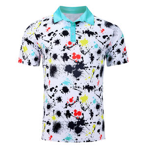 OEM Logo personnalisé T-Shirt de haute qualité à séchage rapide pour hommes Manches courtes Golf pour Polo 86% Polyester 14% Spandex Impression numérique - Product Image 6