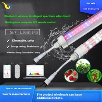 Luz LED de Cultivo T8 Impermeable IP65, Regulable, Espectro Ajustable, Espectro Inteligente, Espectro Completo para Plantas, Floración en Interiores