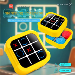 Jeu de société électronique portable Tic-Tac-Toe 2025, jeu de stratégie amusant en ABS, jouet de table pour deux joueurs pour enfants - Product Image 2