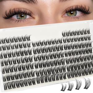 Extensiones de Pestañas Spider Lash Clusters, Naturales, Curvatura CC, Hechas a Mano, 10-16MM, Cruelty Free, 160 Piezas - Product Image 1