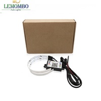 360 degrés rvb décorer anneau lumière App contrôle LED diable yeux Auto HID projecteur lentille démon anneaux Kit voiture lumière accessoires