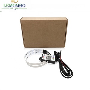 360 độ RGB trang trí vòng ánh sáng ứng dụng điều khiển <span class=keywords><strong>LED</strong></span> Devil Eyes Auto HID ống kính máy chiếu Quỷ Nhẫn Kit xe ánh sáng phụ kiện - Product Image 2