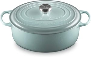 Juego de Utensilios de Cocina de Hierro Fundido Esmaltado de 9 Piezas con Asas de Acero Inoxidable, Distribución Superior del Calor, Apto para Sal Marina - Product Image 5