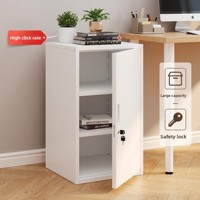 Meuble de Rangement Mobile Antistatique et Ignifuge pour Bureau, avec 2 Tiroirs, Style Minimaliste Moderne, à Poser au Sol, Anti-Vol, avec Serrure