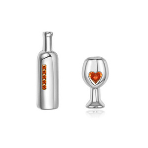 Hot New design Personale zircone <span class=keywords><strong>orecchini</strong></span> per le donne delle bottiglie di vino tazza della vite prigioniera orecchino in oro <span class=keywords><strong>rosa</strong></span> placcato orecchino - Product Image 3