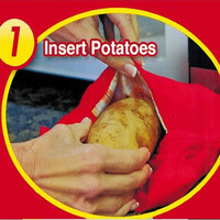 Accessoires de cuisine écologiques Four à micro-ondes Chauffage Sac à pommes de terre Four Cuiseur à pommes de terre Sac en polyester au four à vendre