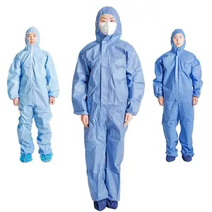 Macacão de plástico microporoso leve masculino, feito sob encomenda, mecânico, azul, para trabalho, coberturas com manga comprida