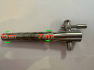 Robinet conique en acier inoxydable à filetage conique pour baril en chêne, utilisation manuelle pour camping-car - Product Image 2