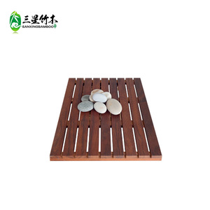 Teak bathroom shelf, floor-standing, no-drill towel <b>bar</b>, foldable bathroom <b>mat</b>. - Product Image 3